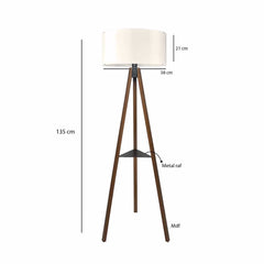 Podna lampa Glare s policom