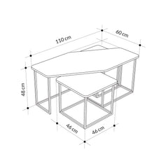Set klub stolova Nesty 3/1
