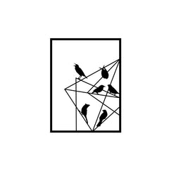 Zidna dekoracija Birds on wire