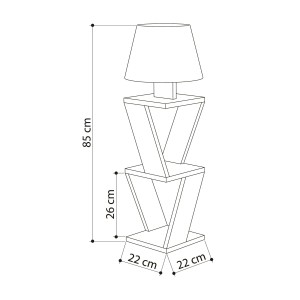 Podna lampa s policom Kozena bijela