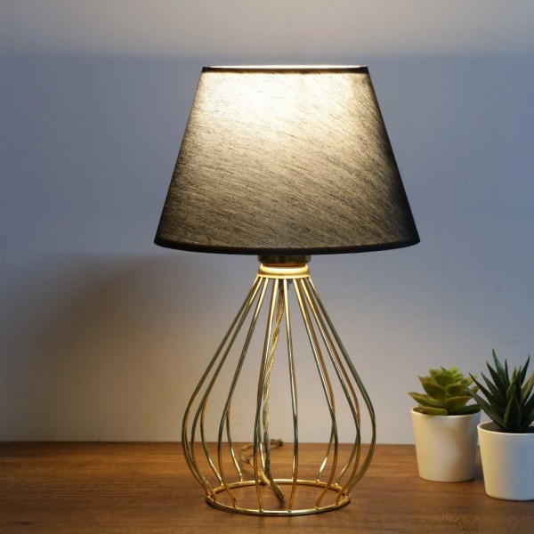 Stolna Lampa Aria Zlatna-Crna