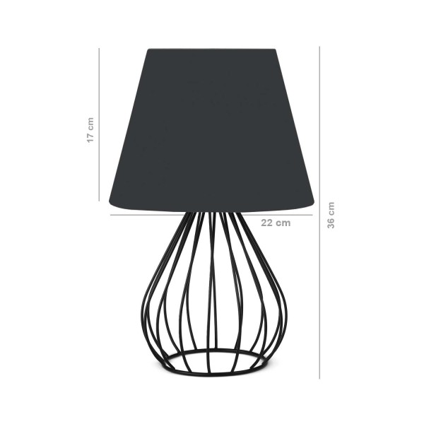 Stolna Lampa Aria Crna-Crna