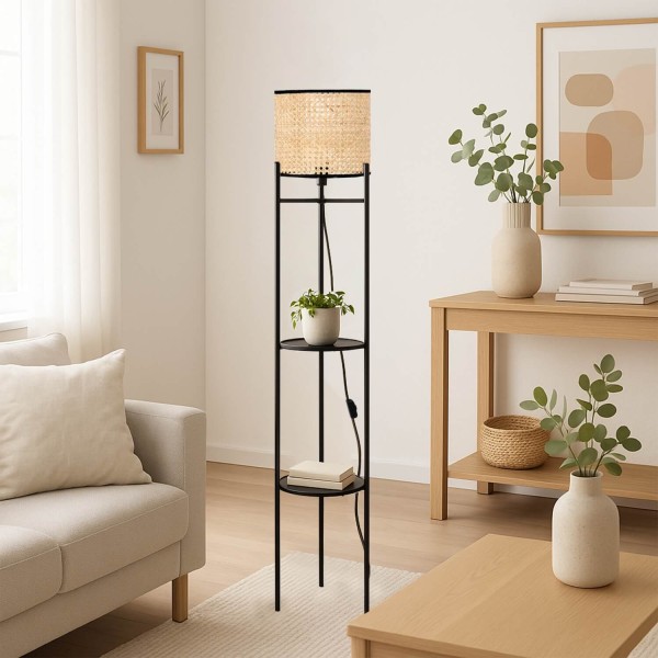 Podna lampa Isel pletena