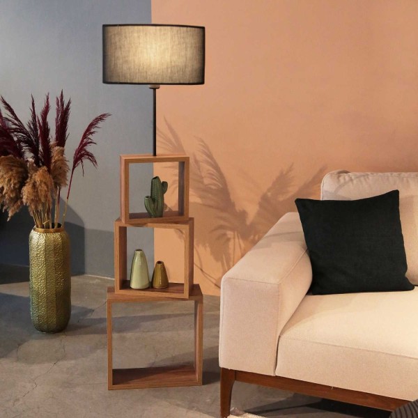 Podna Lampa Sage Crna