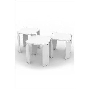 Set klub stolova Hansel (bijela)
