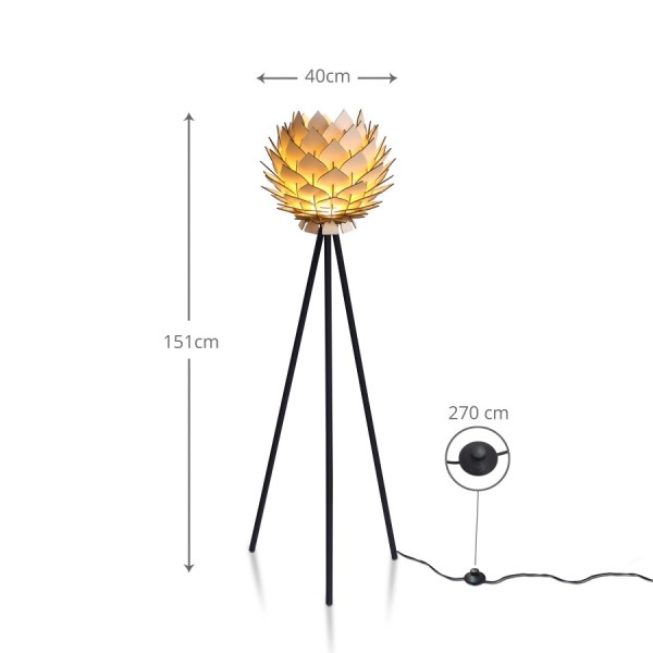 Podna lampa Lotus bež